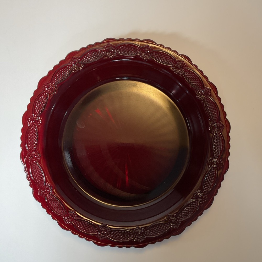 Avon Cape Cod Ruby Red Pie Plate Server New in Box