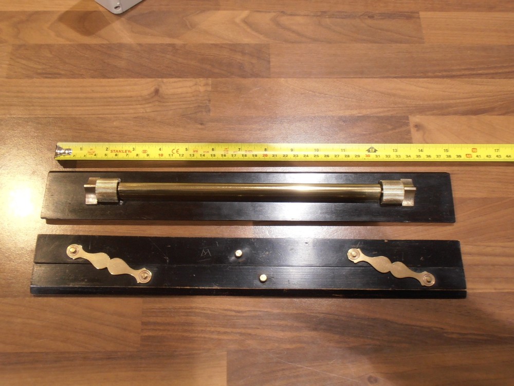 Vintage Ebonised & Brass Rolling and Parallel Rule Combo