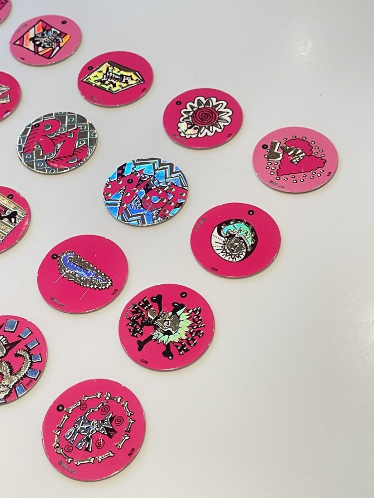 SET/20 POGS SGI 1995 Pink Foil Complete Series EUC