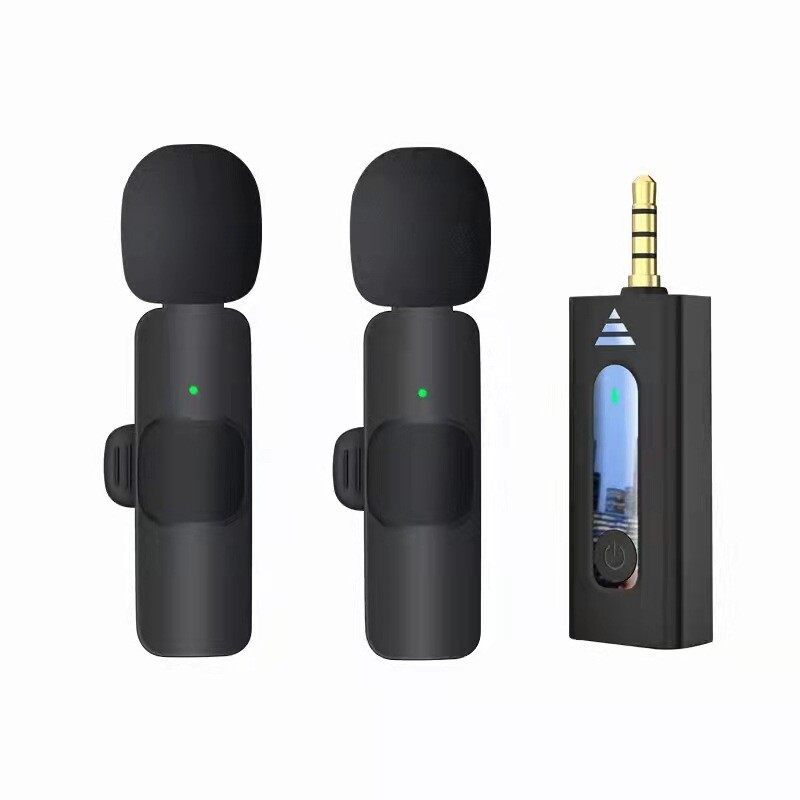 Wireless 3.5mm Lavalier Lapel Microphone Omnidirectional Condenser for Camera