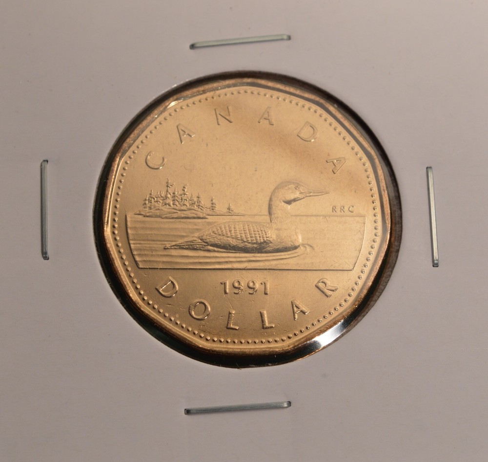 1991 Canada Loonie - BU UNC - from mint roll  🇨🇦🇨🇦