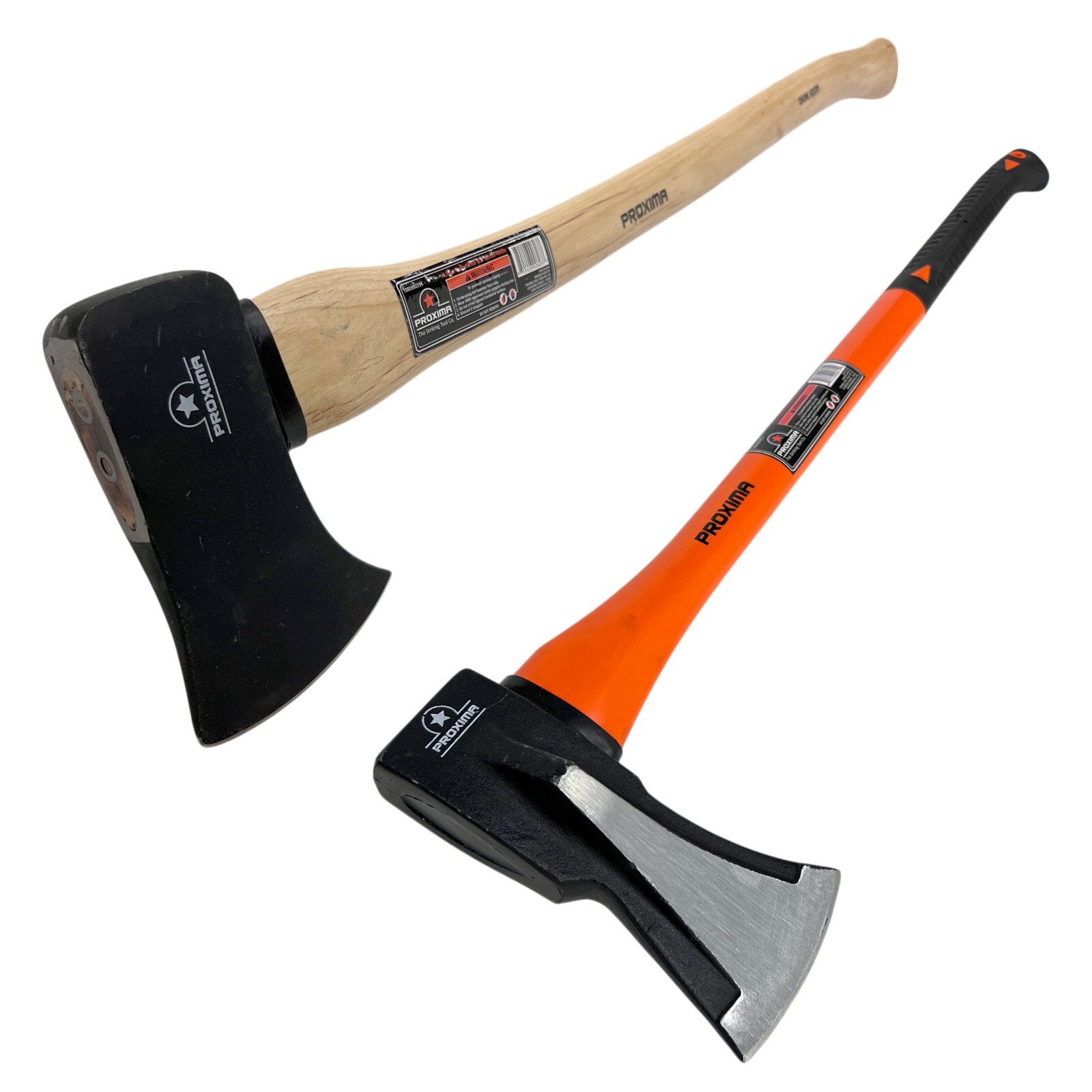 Set of Proxima 3.5 lbs Hickory Axe and 4.5 lbs Fiber Log Splitter 36in Full Size