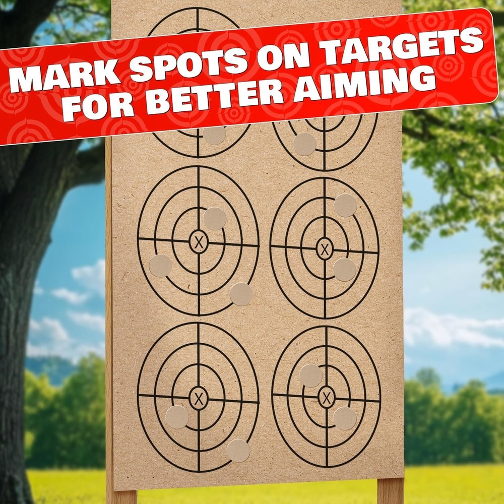 1000 Pcs Target Pasters – 1" IDPA Сardboard Target Stickers – Solid Construct...