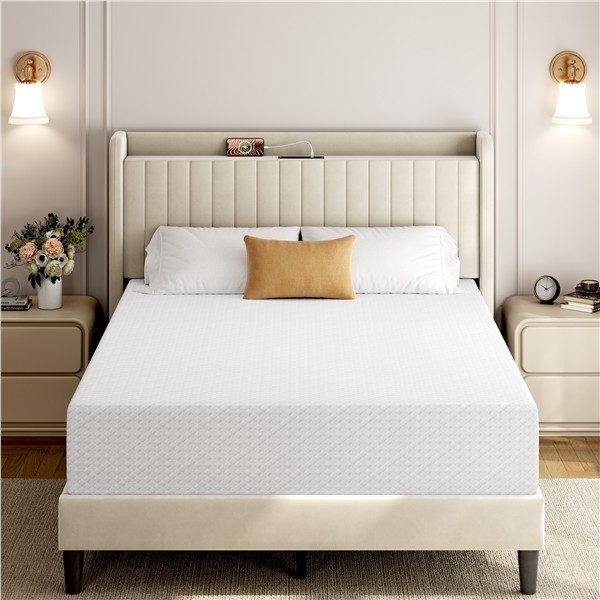 8" 10" 12" Gel Memory Foam Mattress Medium-Firm Twin Full Queen in a Box