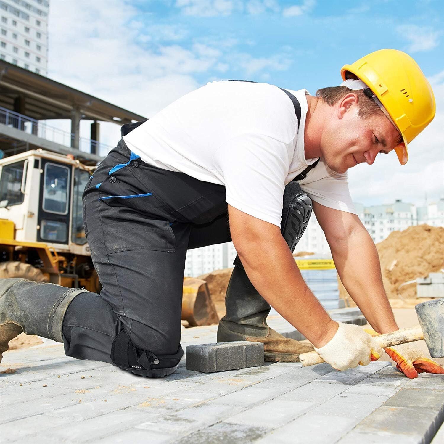 2X Heavy Duty Gel-Foam Knee Pads for Work Construction Gardening Knee Protector