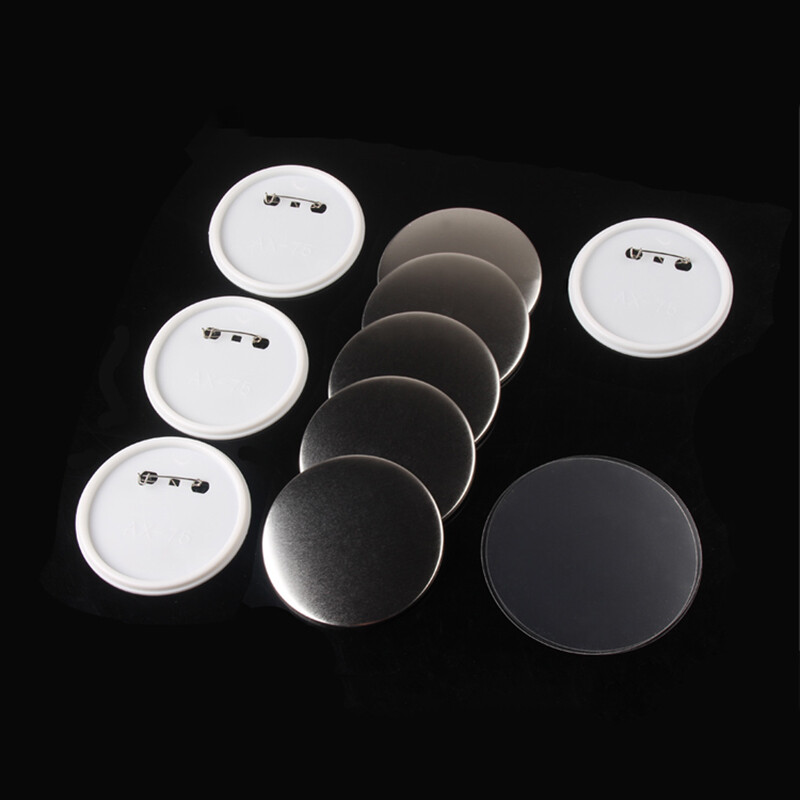 100Pcs 2.28" DIY Blank ABS Pin Badge Button Supplies for Button Maker Machine