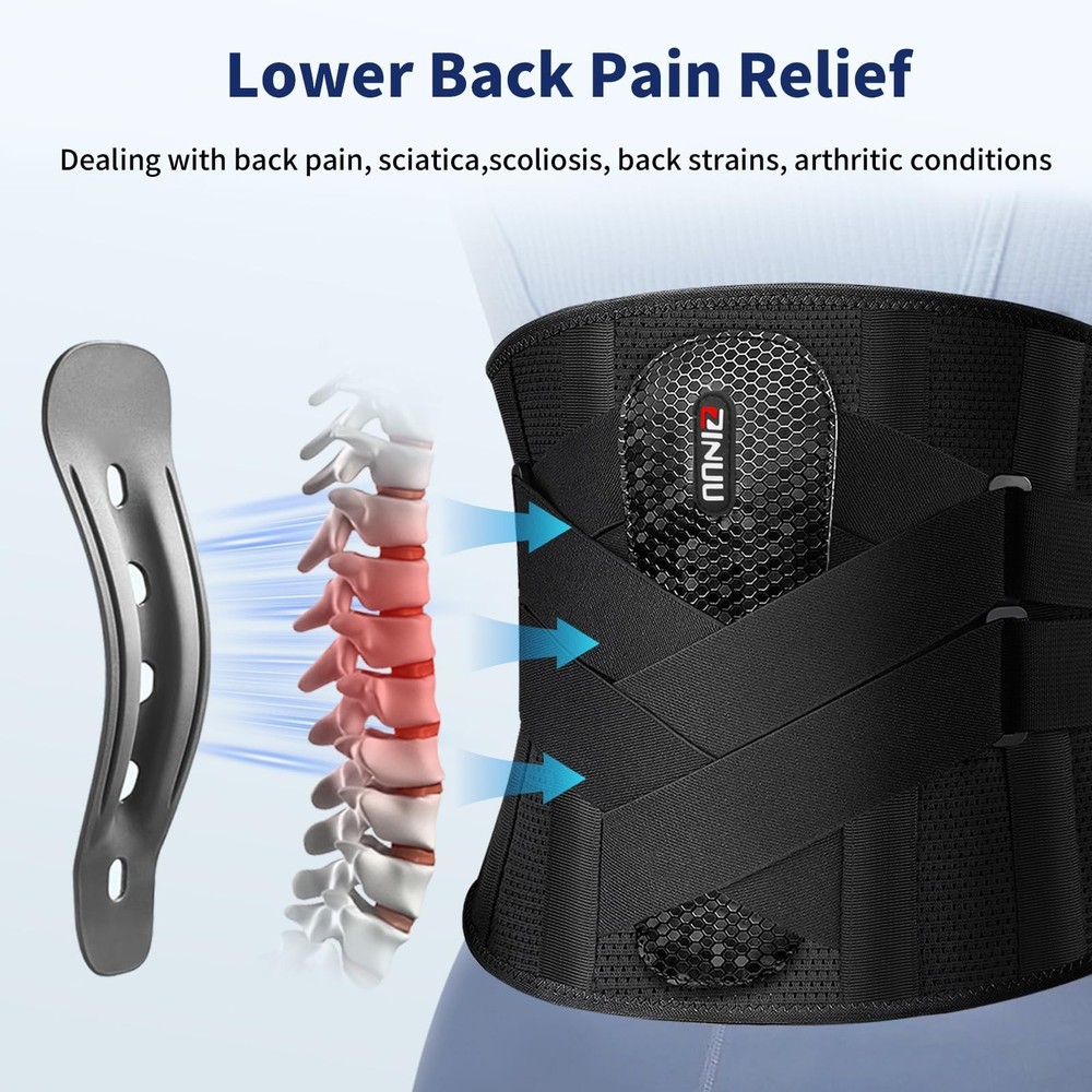 Back Brace for Lower Back Pain Relief with Bionic Support System, 8X Powerful...