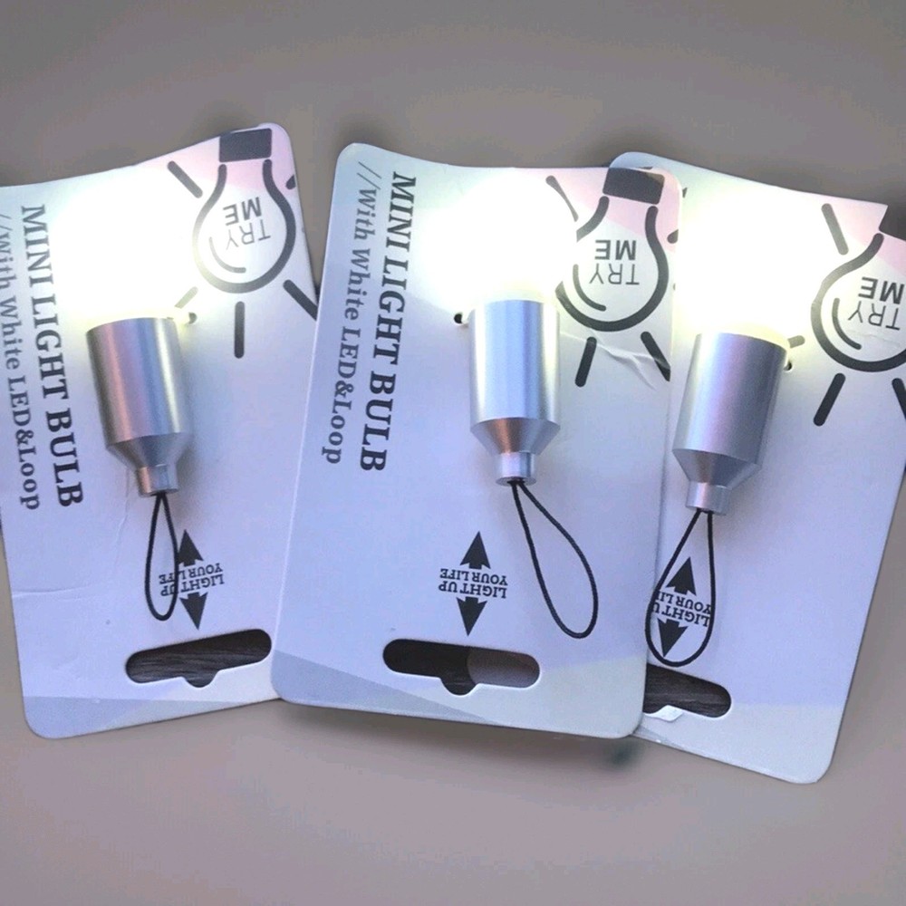 Mini Bulb Keychains Set Of 3
