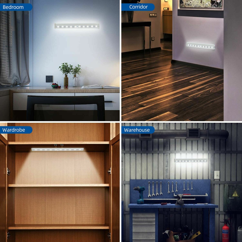 10LED Battery Powered Portable Motion Sensor Light Wireless Night Cabinet Closet