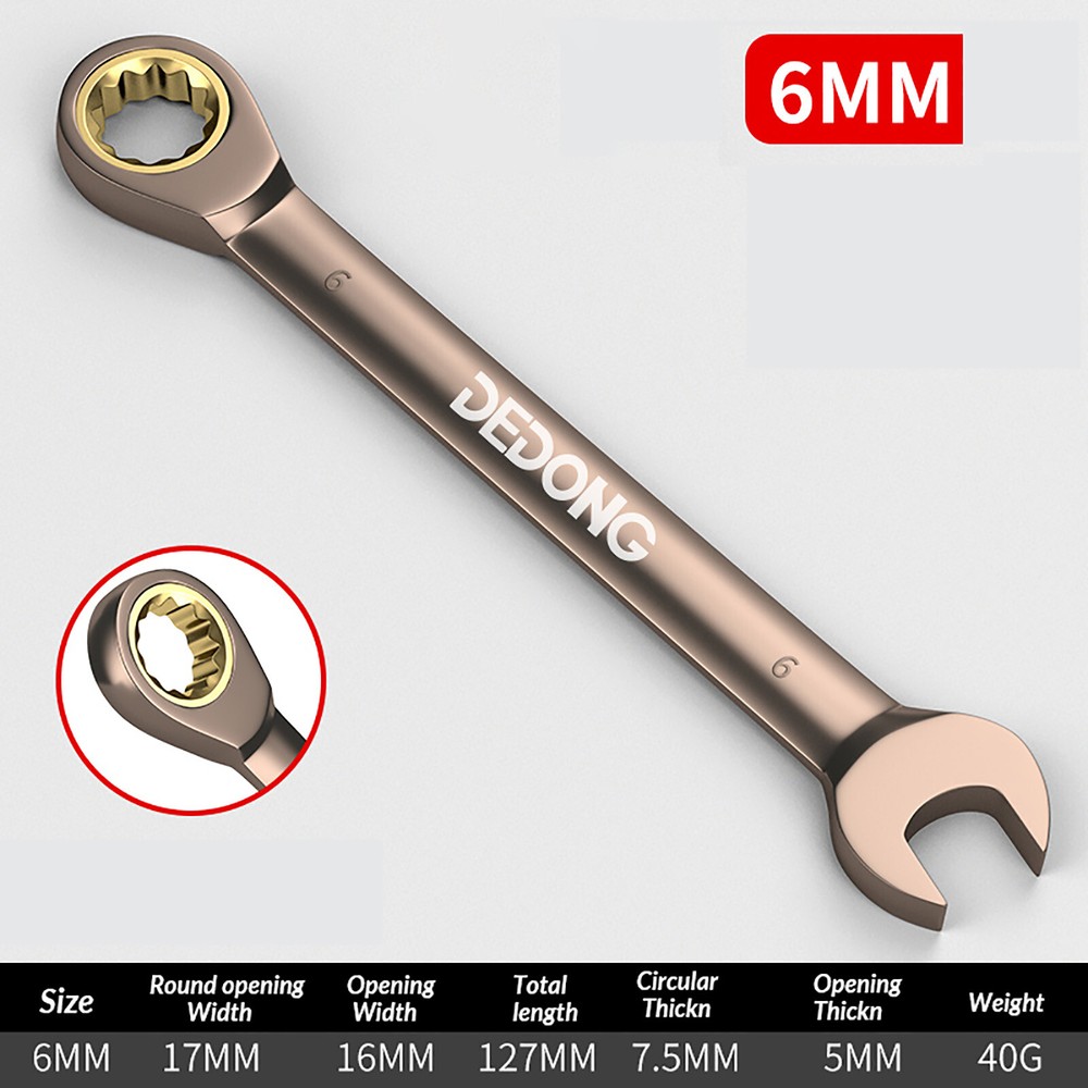 Ratchet Spanner Combination Fixed & Flexi 6mm - 32mm Different Sizes Tool Wrench