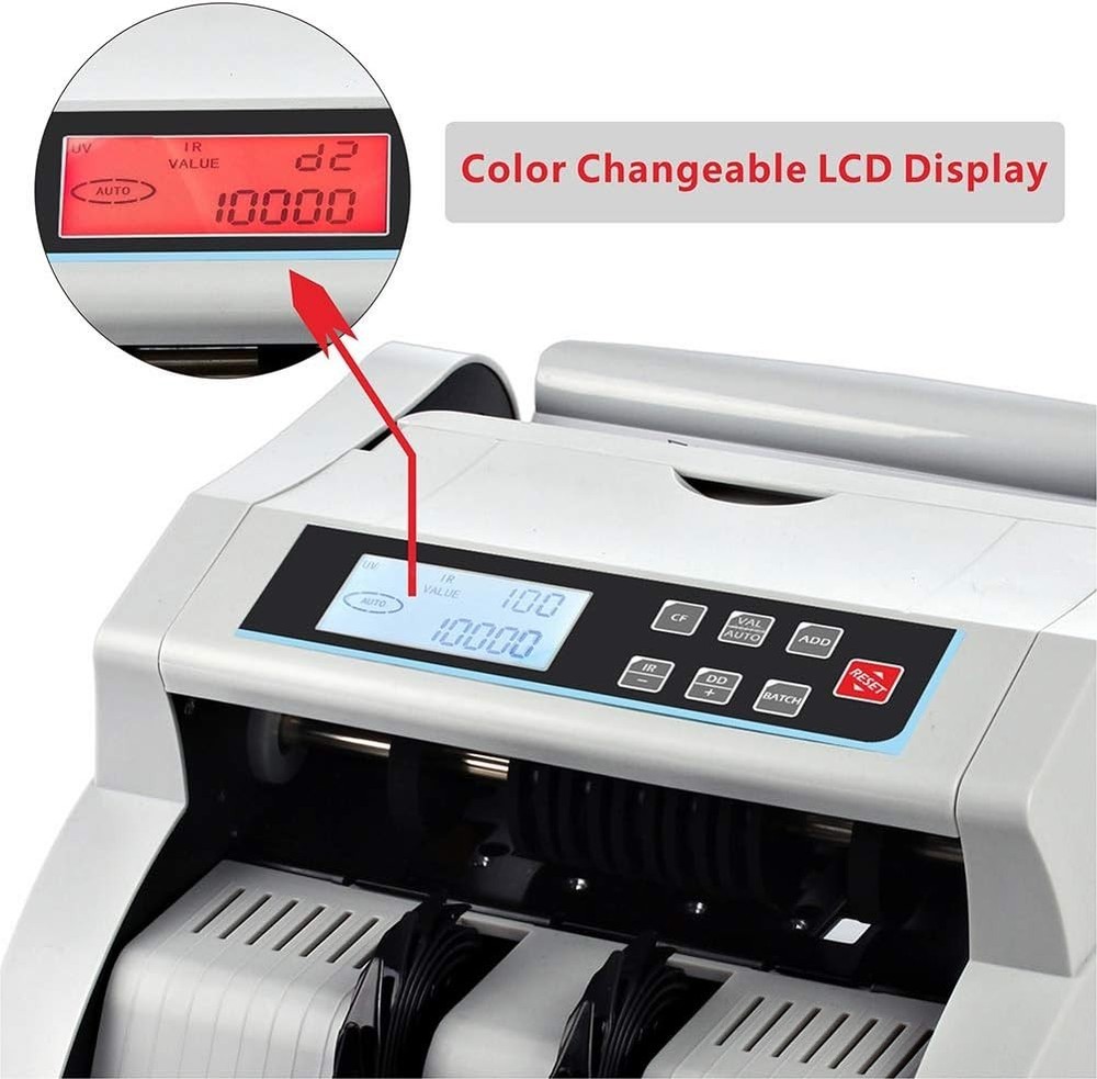 Efficient Money Counter Machine with Multi-Currency Detection & LCD Display