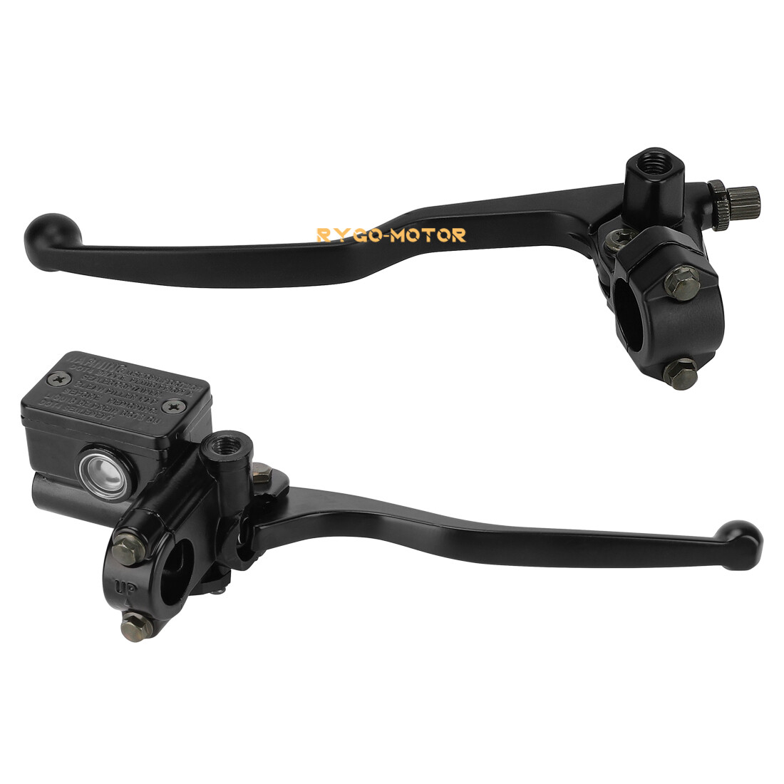 22mm Universal Motorcycle 7/8" Handlebar Brake Clutch Lever Master Cylinder Set