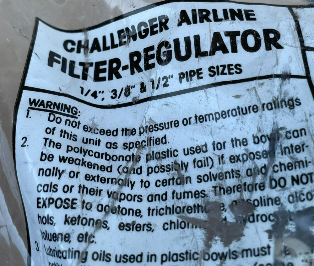 ARO 129221 Filter Regulator 1/4", 3/8", & 1/2" Pipe Sizes