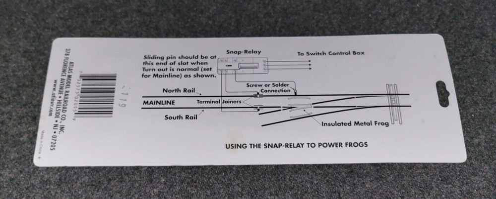 Atlas N Scale 2055 Code 55 #10 RH Turnout