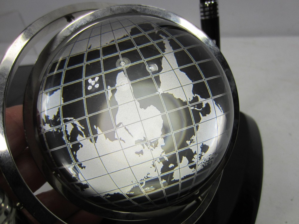 Seth Thomas Gyroscope Desk Clock w/Pen Set