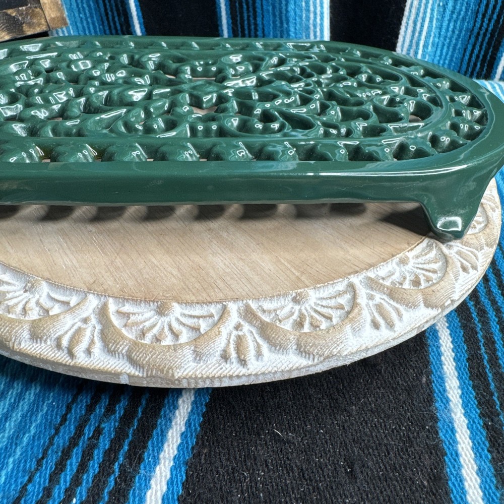 Green Cast Iron Trivet 1993 ODI