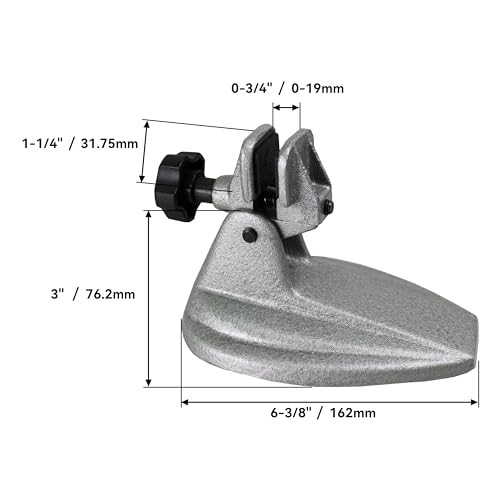 Precision Micrometer Stand Holder Base—Adjustable Cast Iron Base for 0-4"