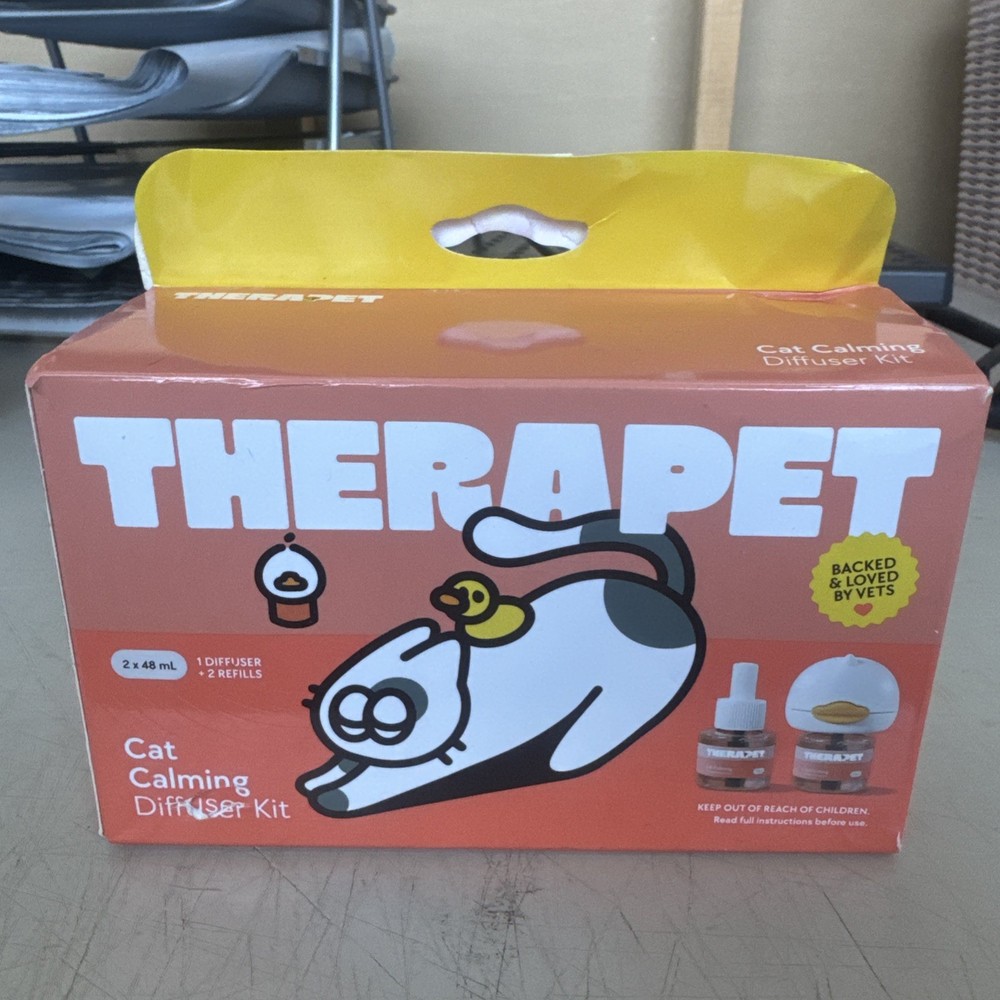 OPENED - TheraPetMD Cat Calming Diffuser Kit White 60-Day 1 Diffuser - 2 x 48 mL