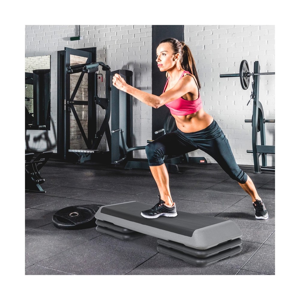 43" Workout Aerobic Exercise Step Platform, Adjustable Aerobic Steppers for E...