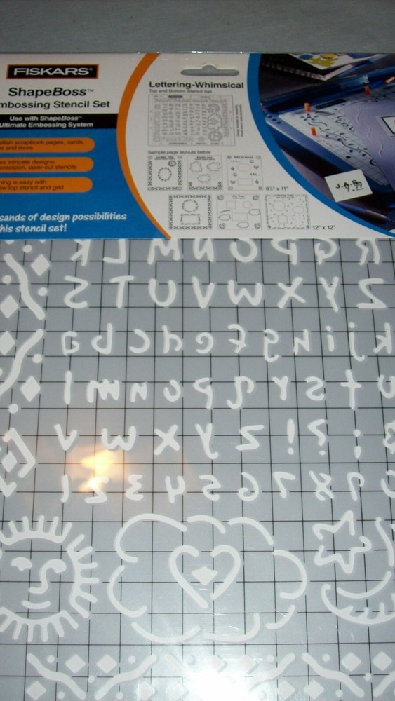 Fiskars ShapeBoss The Ultimate Embossing System Scrapbook Crafting + 2 Stencils
