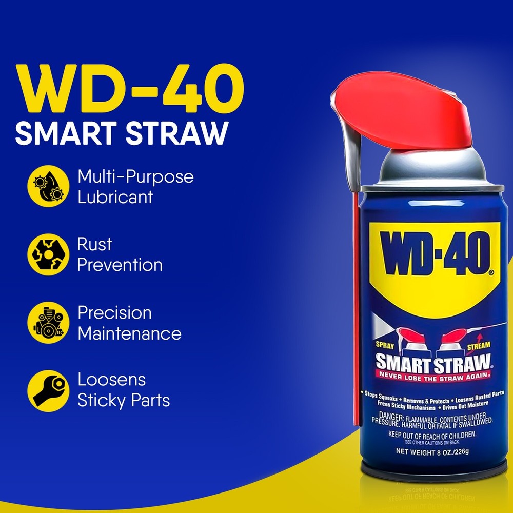 WD-40 Multi-Use Product with Smart Straw – 8 oz
