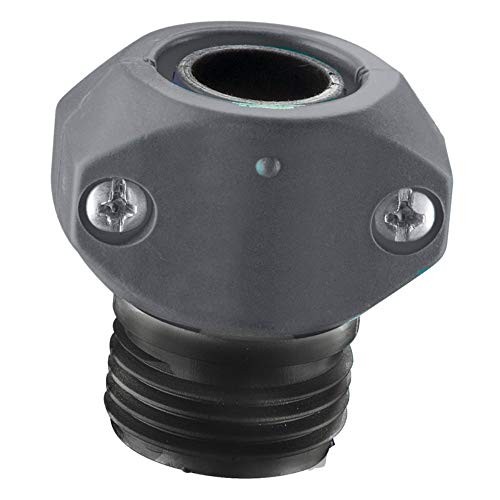 805054-1002 Small Garden Hose Coupling, 1/2 In, Male 1/2 Inch Gray