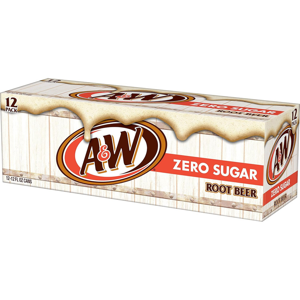 Zero Sugar Root Beer Soda, 12 Fl Oz Cans, 12 Pack