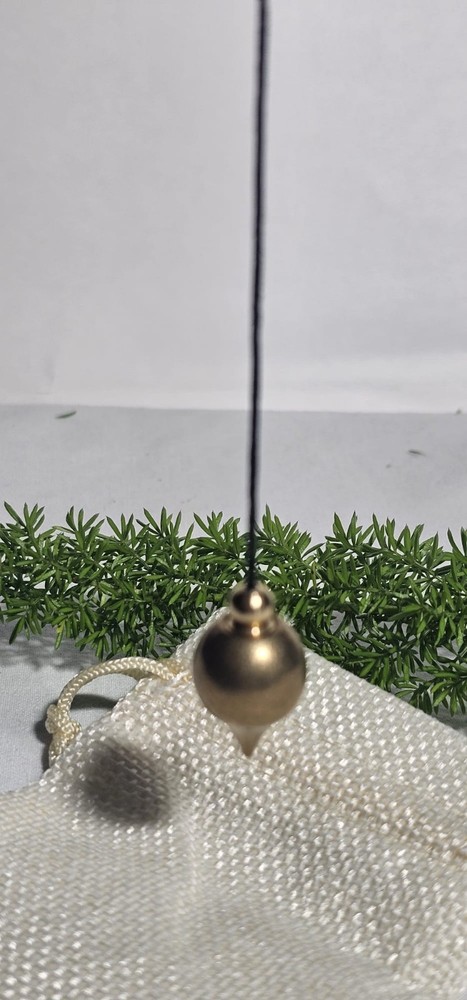 Pear Shaped Dowsing Biolocation Pendulum Brass Gold Toned Gift With A Thread