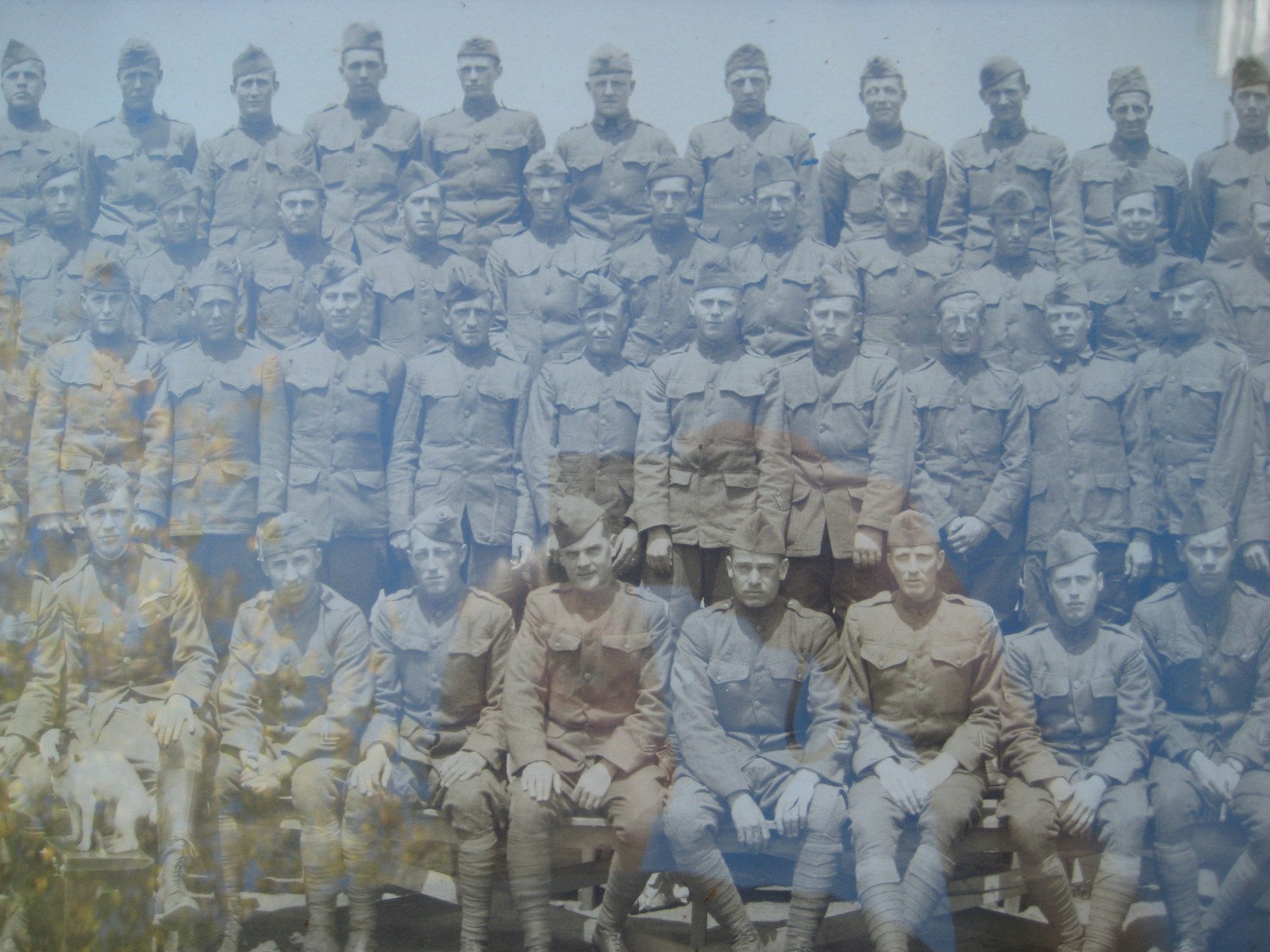 WWI 370th Aero Squadron Yardlong Back From France Named Pilot w/ Jack Russell