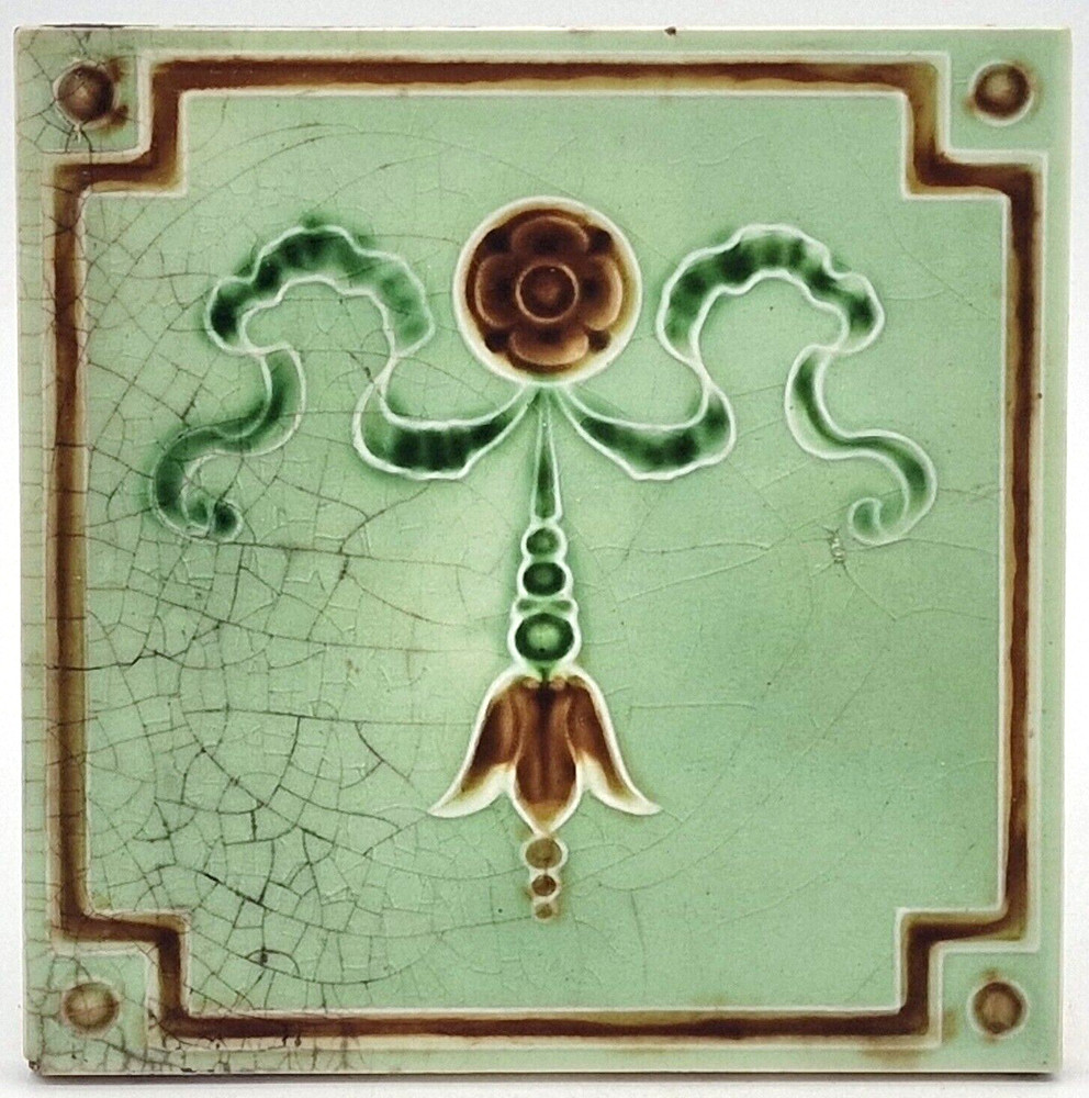 Antique Fireplace Tile By Sherwin & Cotton C1901 AE4
