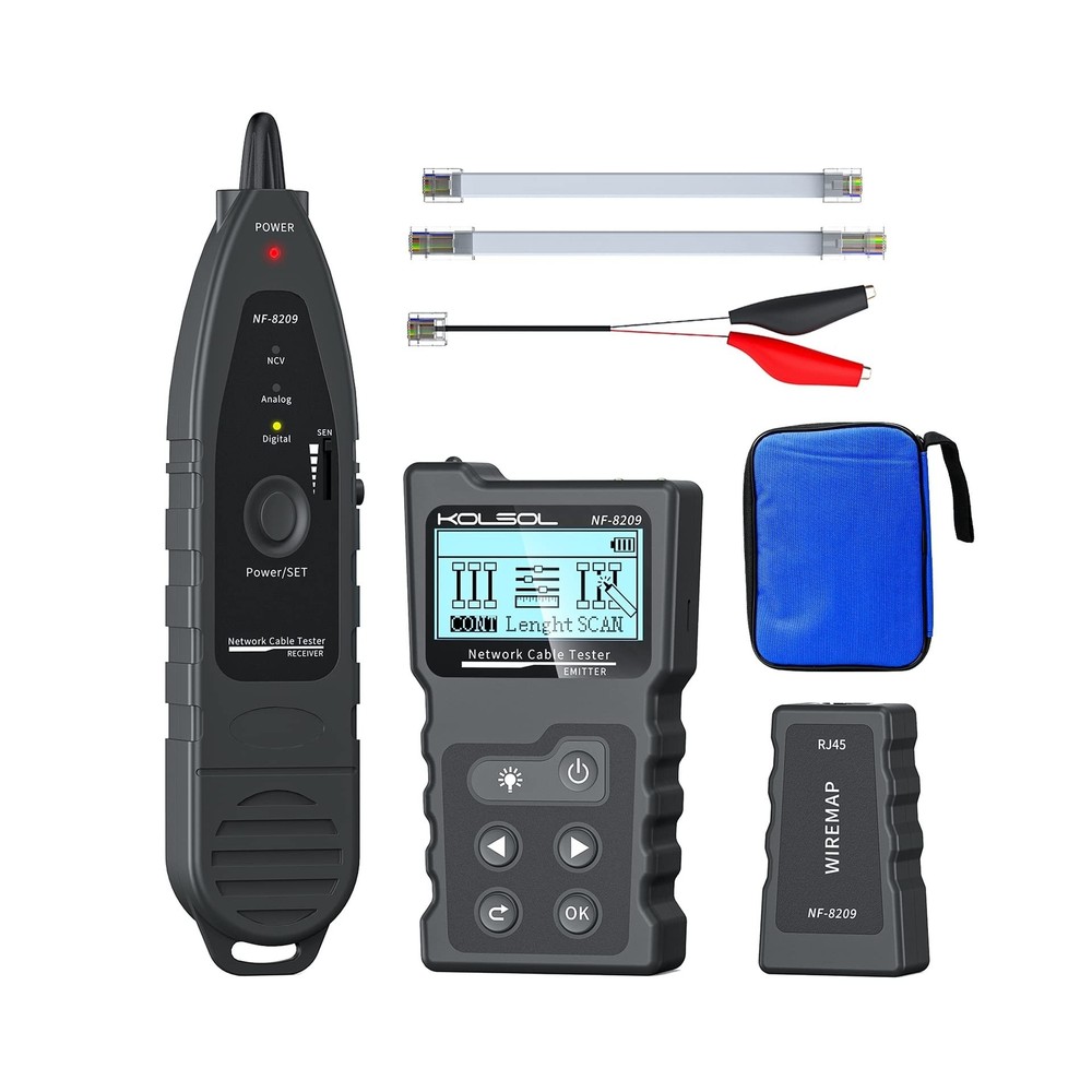 Network Cable Tester, Poe Cable Tester for CAT5e/CAT6/CAT6a, Ethernet Network...