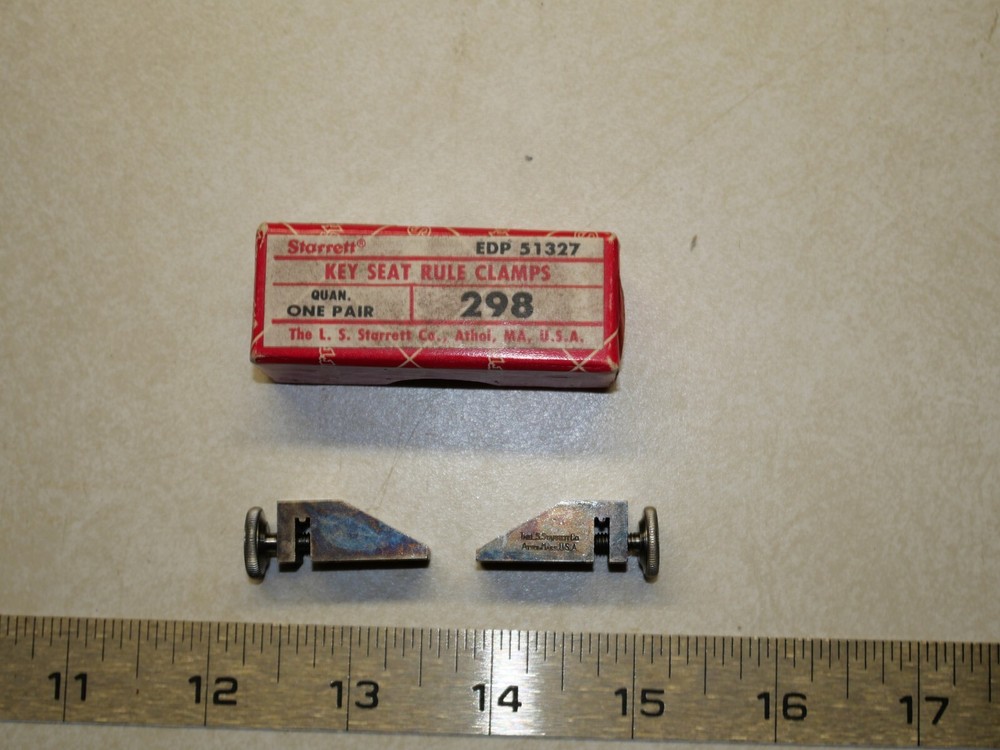 Starrett 298 Key Seat Rule Clamps