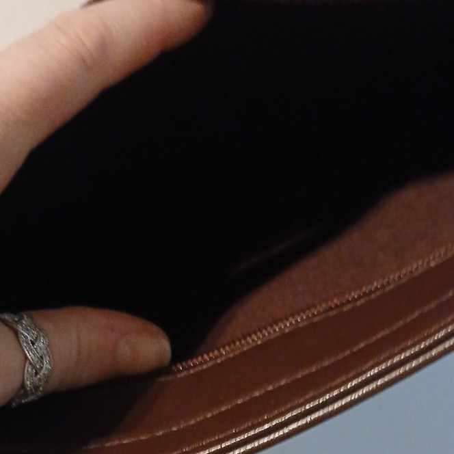Heritage Brown Briefcase Document Case with Push Lock, Zip, Inner Pockets