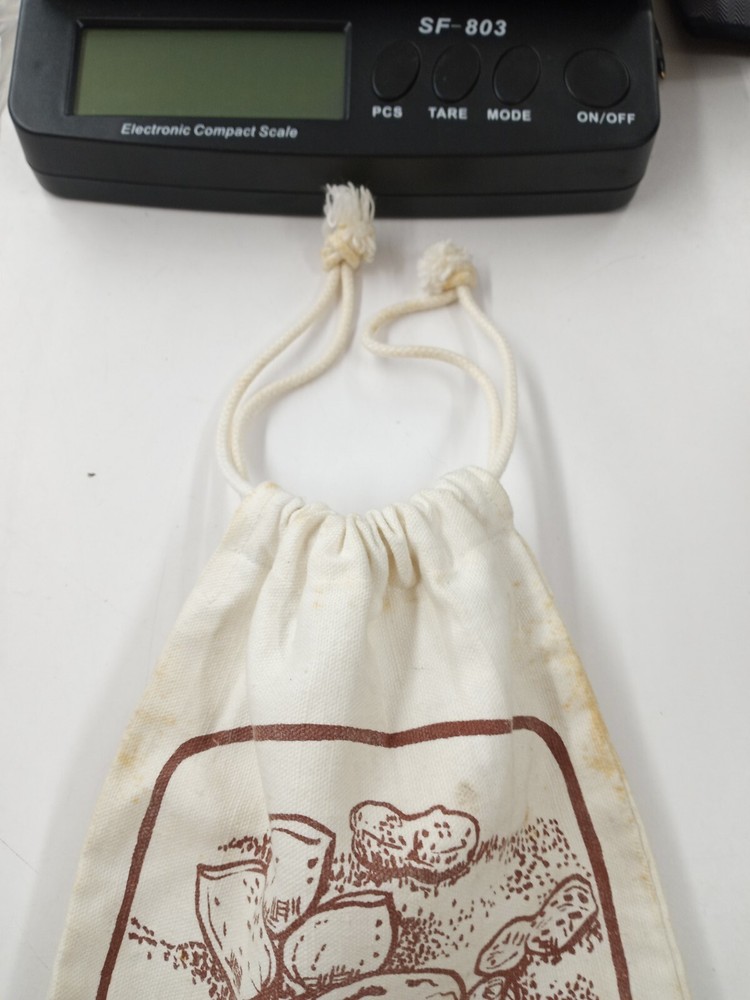 Vintage Canvas Draw String Foraging Nut Bag. Various Uses Outdoors Or Storage