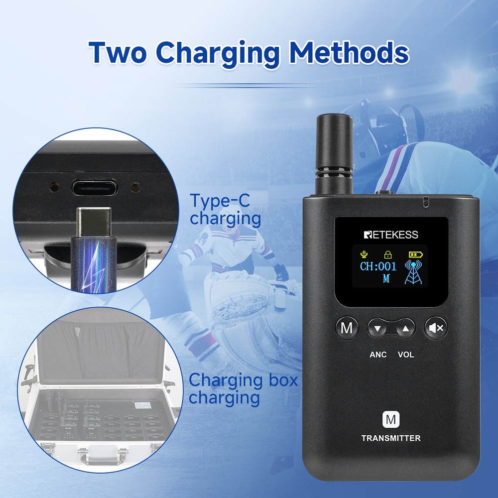 TT129 Tour Guide System,3 Transmitter Support Triple Simultaneous Speaking 328ft