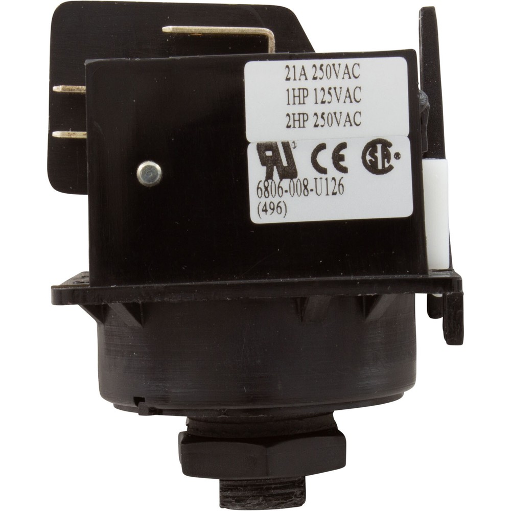 Air Switch, Herga, 4 Function, 20a, 3PDT, Thd, White Cam