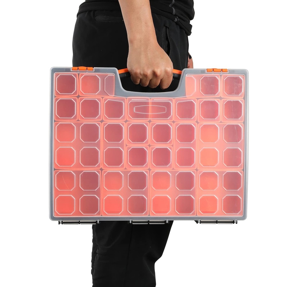 AIRTOON 2PCS Multi-Purpose Toolbox, Professional Organizer with 22 Bin Compar...