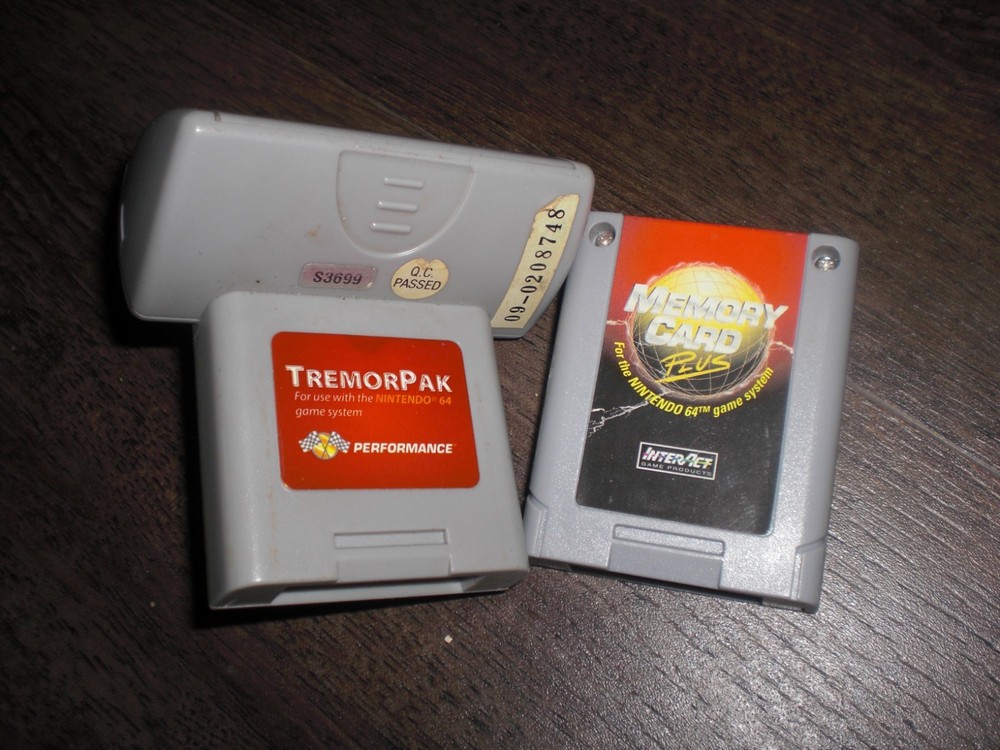 Interact Memory Card Plus + Performance TremorPak Nintendo 64 N64 Console System