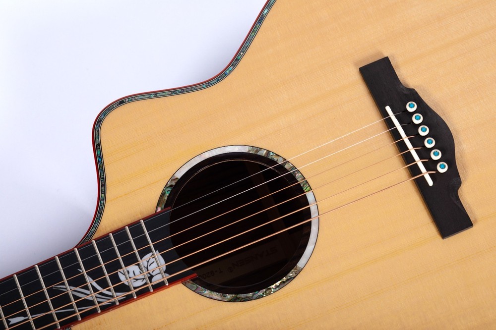 STANSEN T-920C high-quality acoustic guitar, solid spruce top