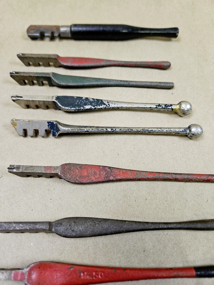 Nine vintage glass cutting tools Red Devil, Trojan, Fletcher, Ruby & Eclipse