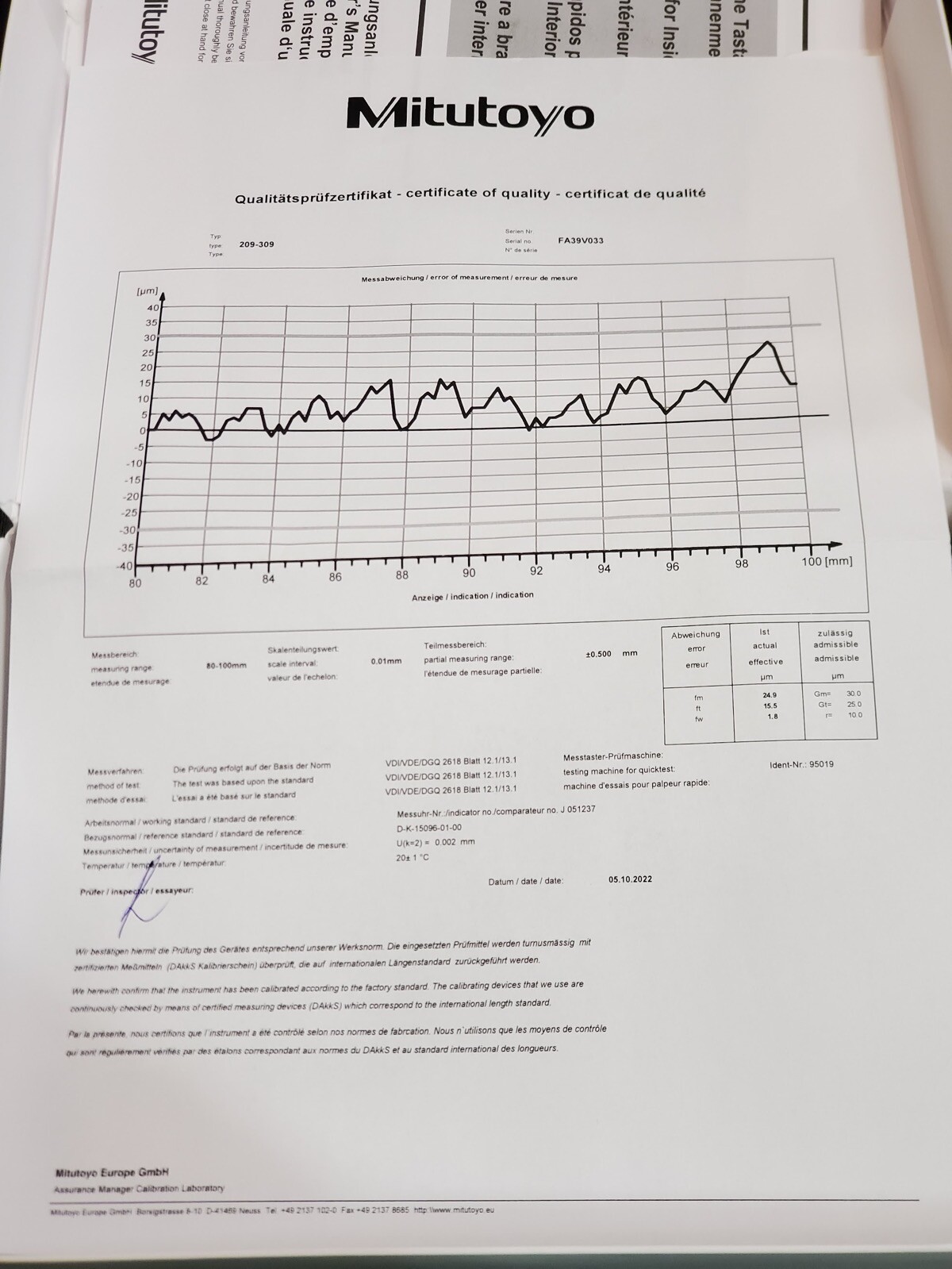 New Mitutoyo Internal Groove Dial Caliper Comparator Gauge Gage 80-100mm 0.01mm