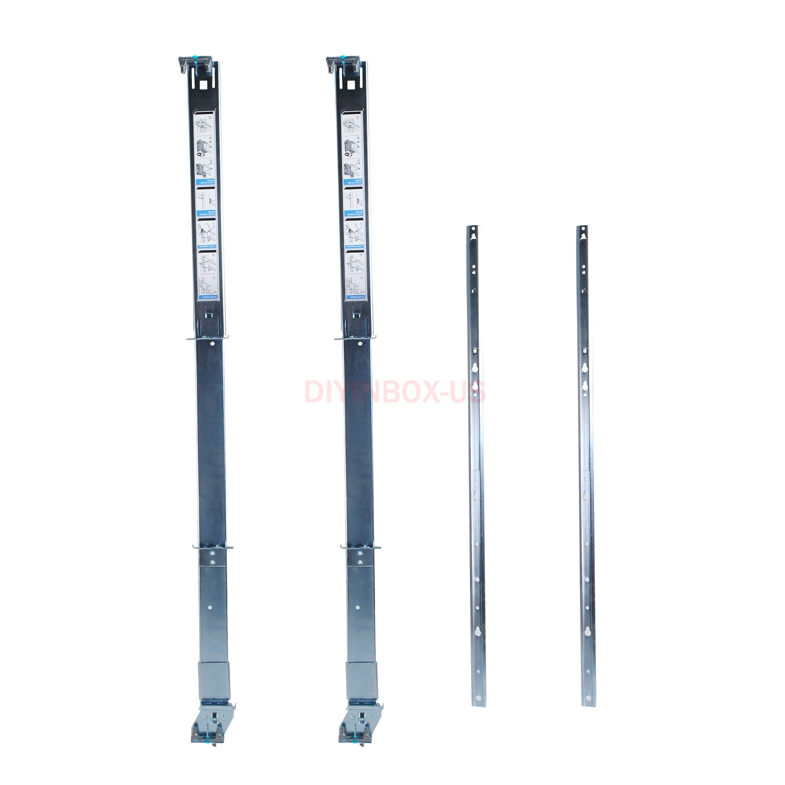H872R For Dell PowerEdge R720 R730 Server 2U Ready Rail Rails Kit