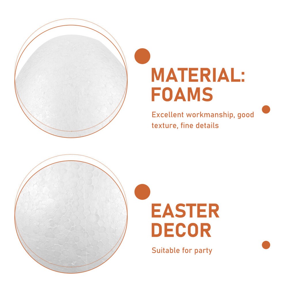 2pcs Polystyrene Eggs Eggs Decoration Chicken Toy Simulation