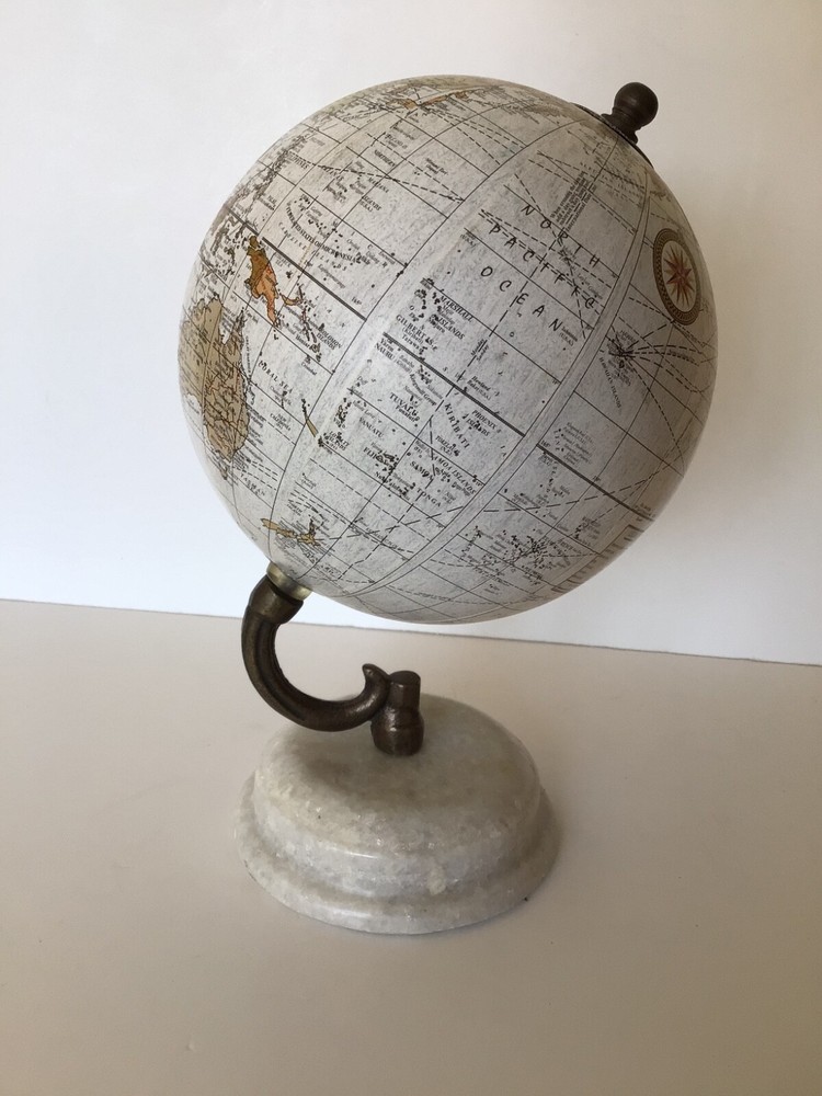Deco 79 Decorative World Globe with Marble Base