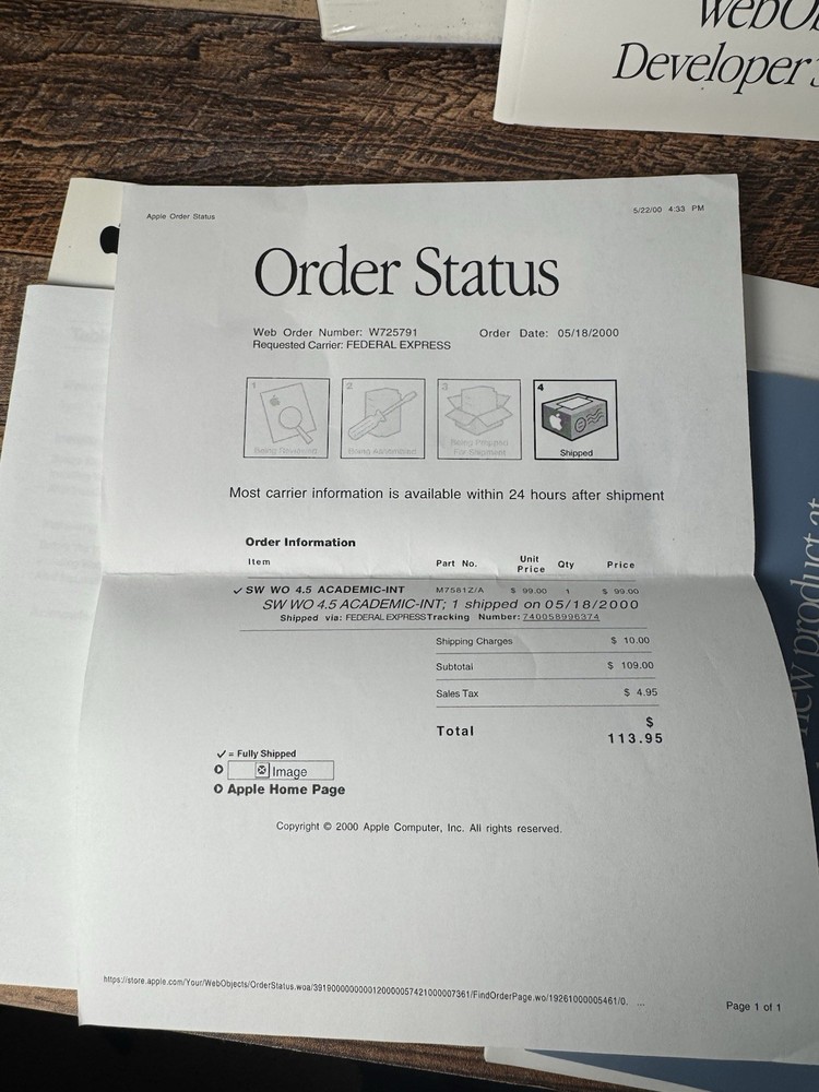 Apple Macintosh WebObjects Version 4.5 Complete Java Server Software Open Box