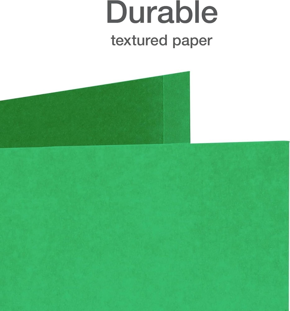 25 Pack Letter Size Two Pocket Folders Assorted Colors