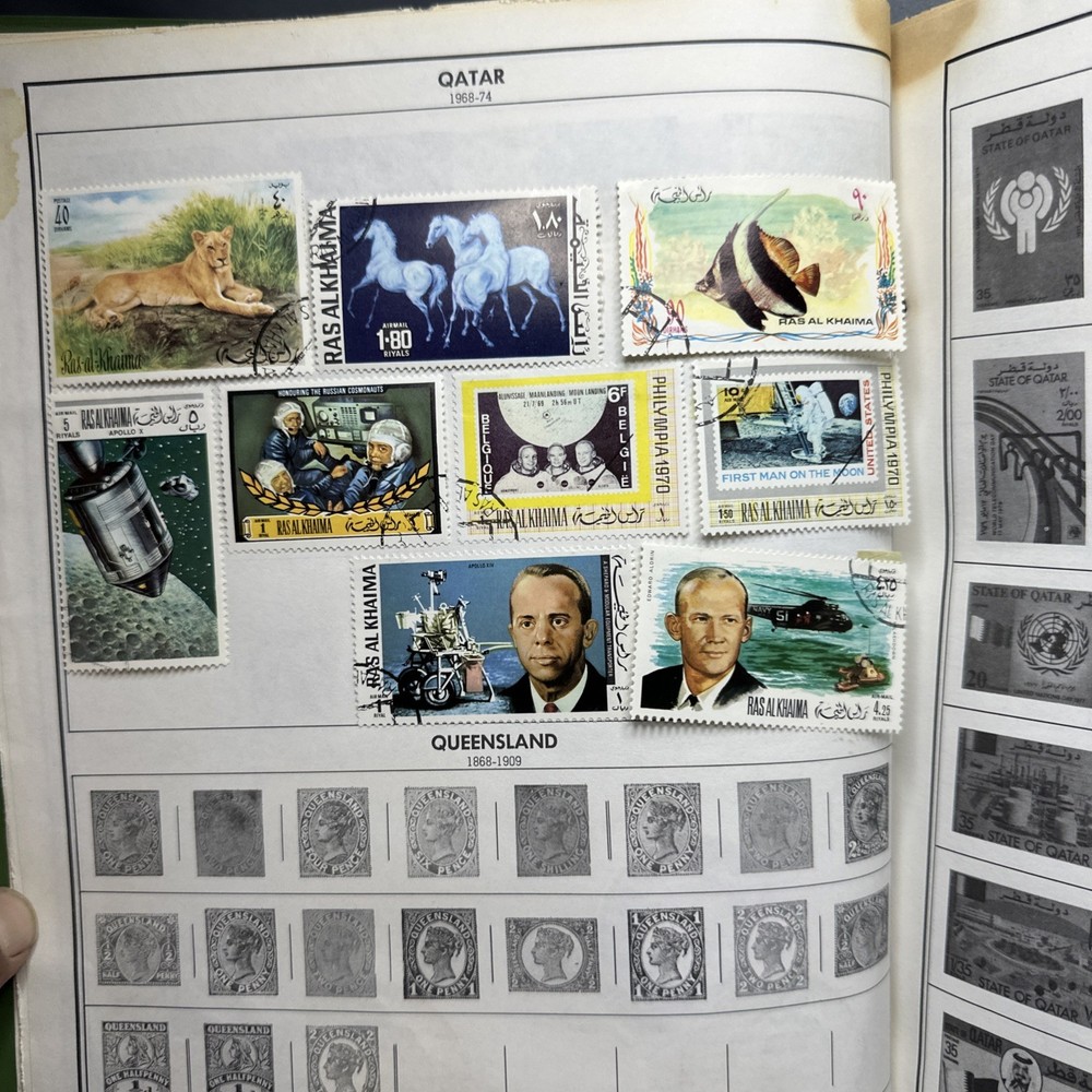 Whitman stamp album 1966 World A Bunch Of Stamps From Around The World!