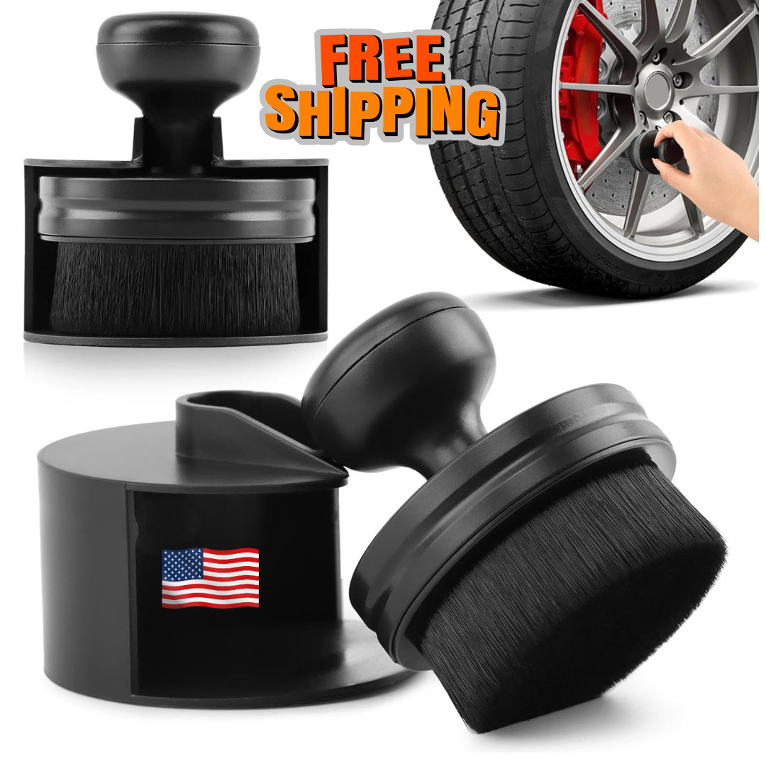 2 Pack Car Tire Shine Applicator Brush Tire Shine Brush Tire Dressing Brush High