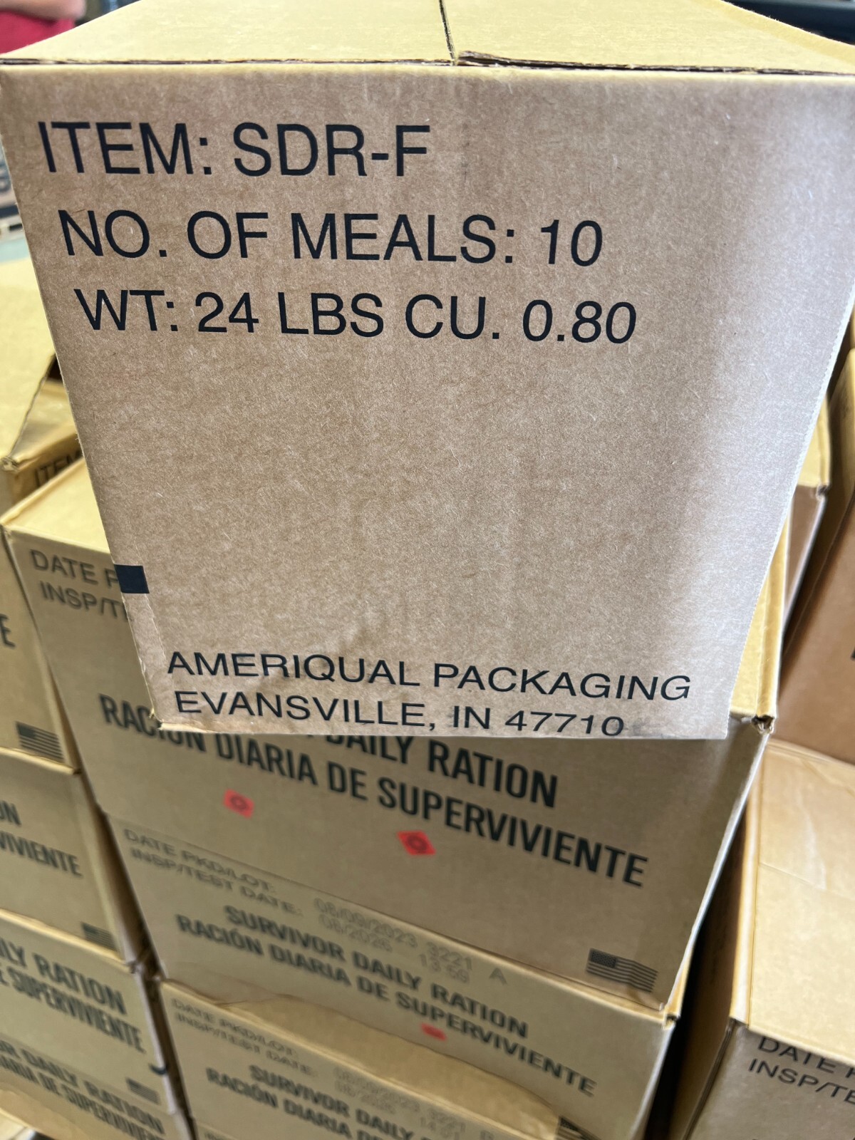 Survivor Daily Ration MRE 8/26 inspection date Meals Emergency New Rare 20 meals
