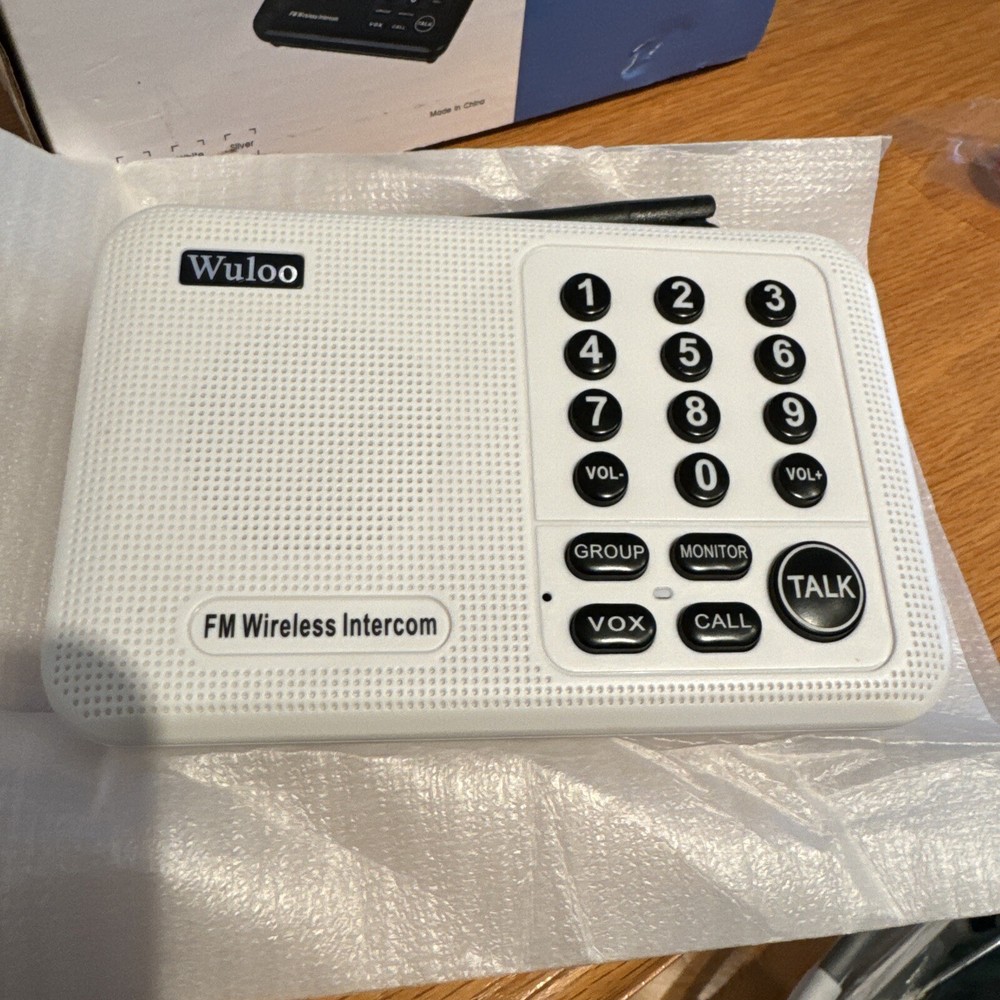 Wuloo Wireless 1 Mile Range Home Intercom System 2 Pack Wl-666 Multi Channel